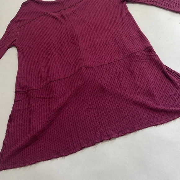 FREE PEOPLE flowy waffle knit long sleeve top - Picture 6 of 6